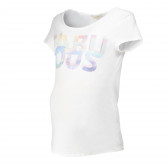 Bluză cu mânecă scurtă, de culoare albă, pentru gravide Noppies 73268 