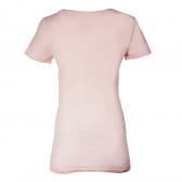 Bluză cu mânecă scurtă roz pal, cu imprimeu, pentru gravide Love2wait 73284 2