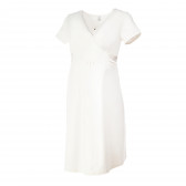 Rochie cu mânecă scurtă pentru femeile însărcinate, de culoare albă Bebefield 73461 