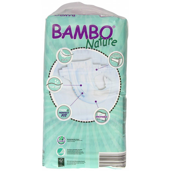 Scutece Eco de bebeluși Bambo Nature Maxi Tall Pack, mărimea 4, 7-18 kg, 60 bucăți Bambo Nature 73752 2