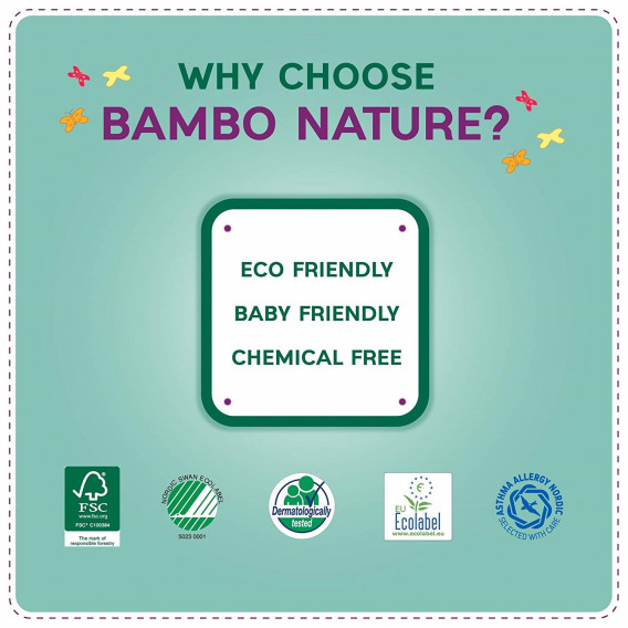 Scutece Eco de bebeluși Bambo Nature Maxi Tall Pack, mărimea 4, 7-18 kg, 60 bucăți Bambo Nature 73755 5