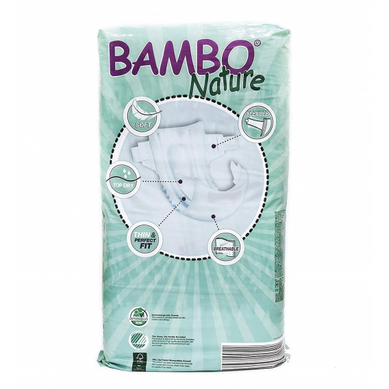 Scutece Eco de bebeluși Bambo Nature Junior Tall Pack, mărimea 5, 12-22 kg, 54 bucăți Bambo Nature 73757 2