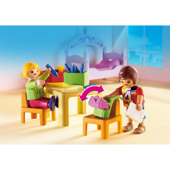 Constructor de camere colorate pentru copii cu peste 10 piese Playmobil 73772 5