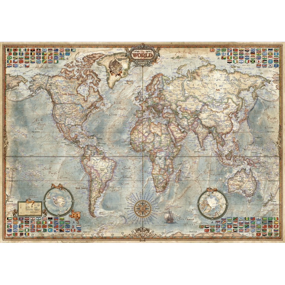 Puzzle Harta politică a lumii de 1500 de piese Educa 74181 2