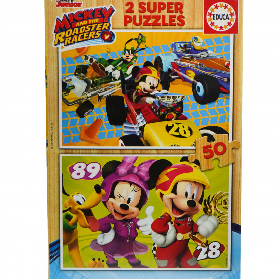 Puzzle 2-în-1 din 50 de piese Mickey Mouse Disney  Mickey Mouse 74942 4