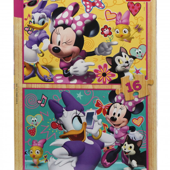2 în 1 mini puzzle Disney, 16 piese Minnie Mouse 74951 4