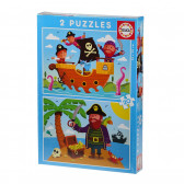 2-in-1 puzzle Pirați Educa 74982 2