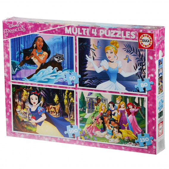 Puzzle pentru copii 4-în-1 Prințesele Disney Disney 75024 2