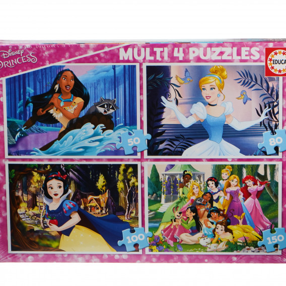 Puzzle pentru copii 4-în-1 Prințesele Disney Disney 75026 4