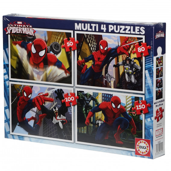 Puzzle pentru copii 4-în-1 Spiderman Omul Păianjen Spiderman 75060 2