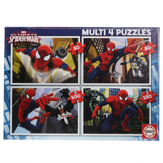 Puzzle pentru copii 4-în-1 Spiderman Omul Păianjen Spiderman 75062 4