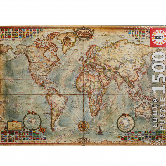 Puzzle Harta politică a lumii de 1500 de piese Educa 75128 5