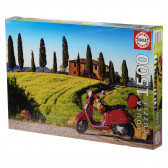 Puzzle pentru copii Scooter în Toscana Educa 75135 3