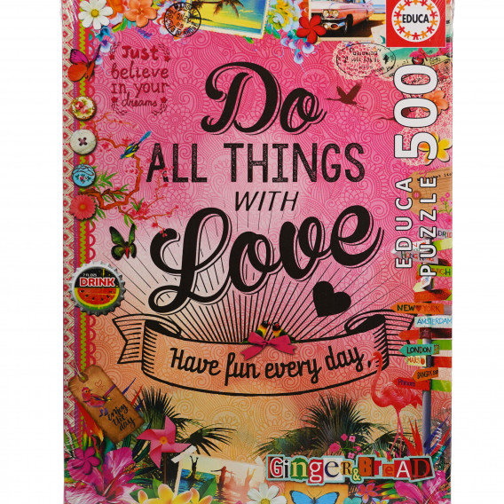 Puzzle pentru copii "Fă toate lucrurile cu dragoste" Educa 75197 4