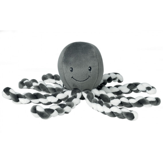 Jucărie moale în formă de caracatiță- gri pentru băieți Nattou 75724 