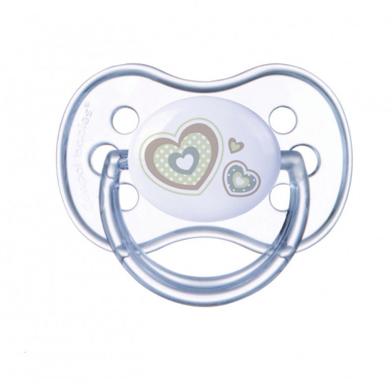 Suzetă pentru nou-nascuti, 0-6 luni, 1 buc cu inimi Canpol 75911 