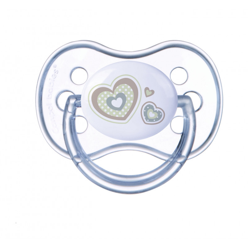 Suzetă pentru nou-nascuti, 0-6 luni, 1 buc cu inimi  75911