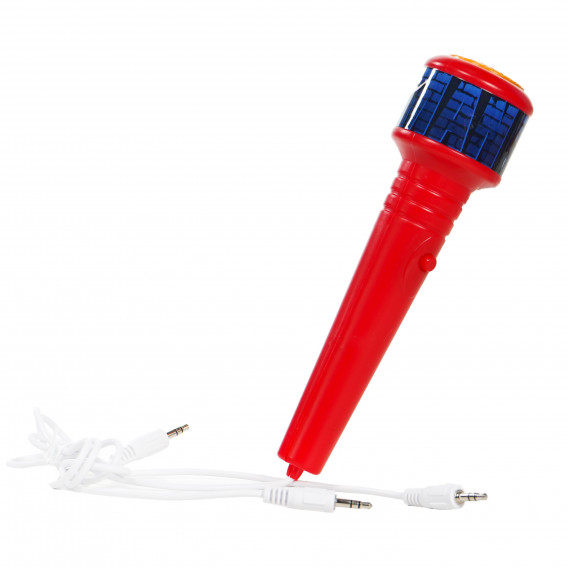 Microfon albastru cu roșu pentru copii cu suport Spiderman 76484 6