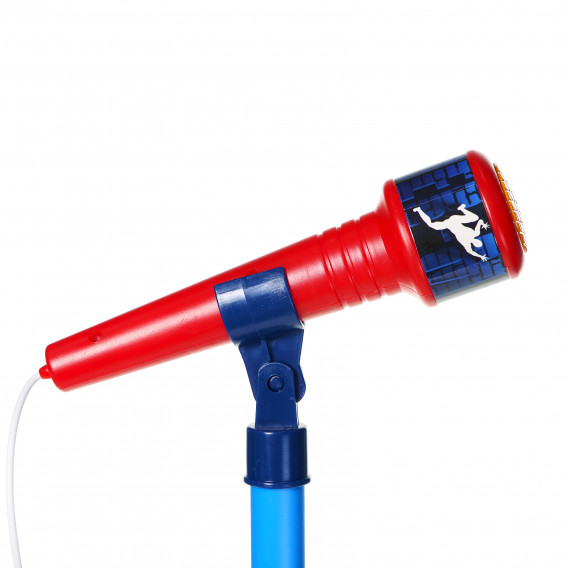 Microfon albastru cu roșu pentru copii cu suport Spiderman 76487 9