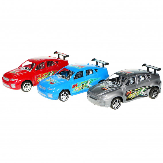 Trailer cu 3 mașinuțe Dino Toys 76689 6
