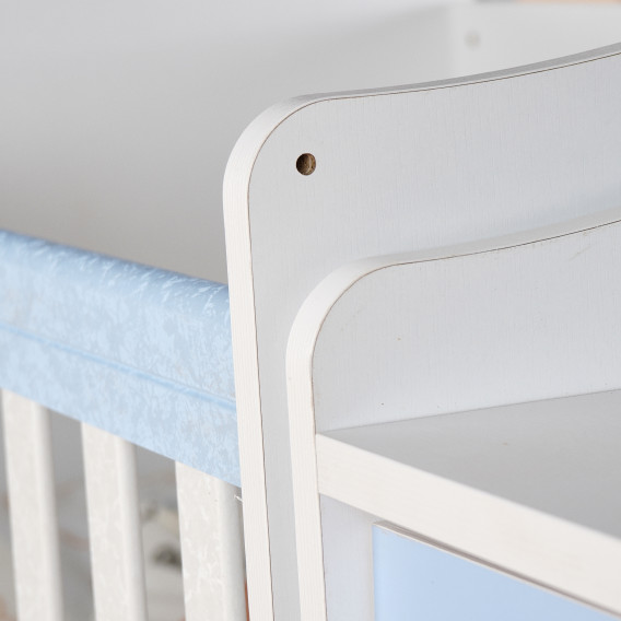 Pătuț pentru copii, Desi Maxi cu grilaj detașabil și opțiune pentru suport Dizain Baby 76753 4