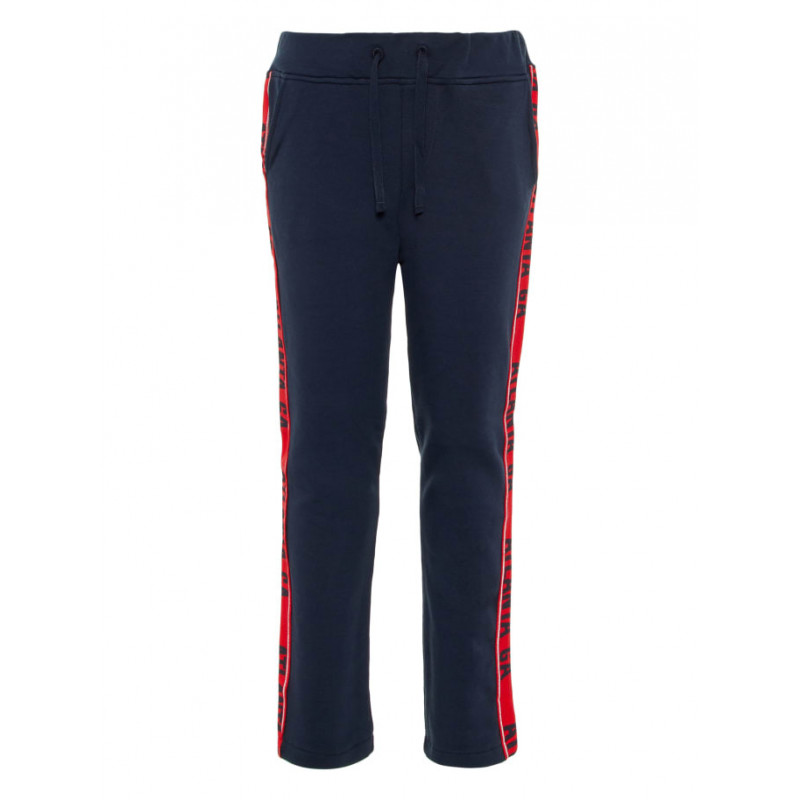 Pantaloni cu margine roșie și inscripție, pentru băieți   76807