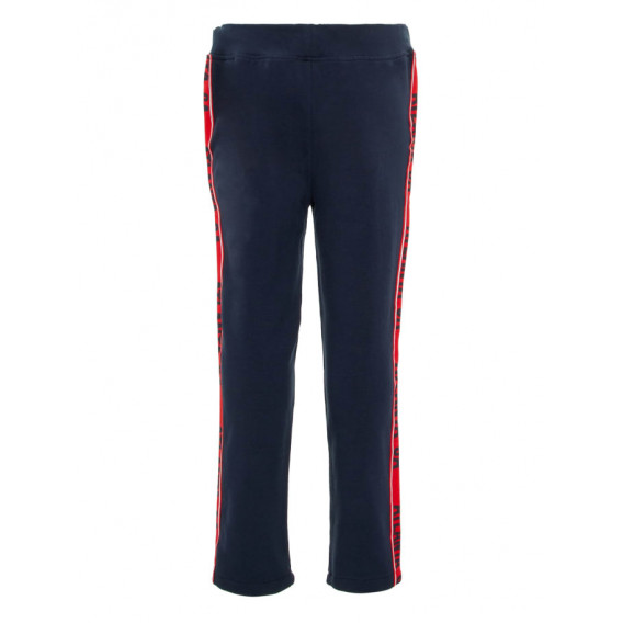 Pantaloni cu margine roșie și inscripție, pentru băieți  Name it 76808 2