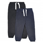 Set pantaloni sport, albastru și negru Rebel 77102 