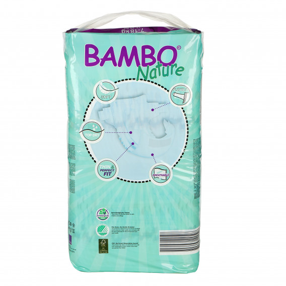 Scutece Eco de bebeluși Bambo Nature Maxi Tall Pack, mărimea 4, 7-18 kg, 60 bucăți Bambo Nature 77383 8