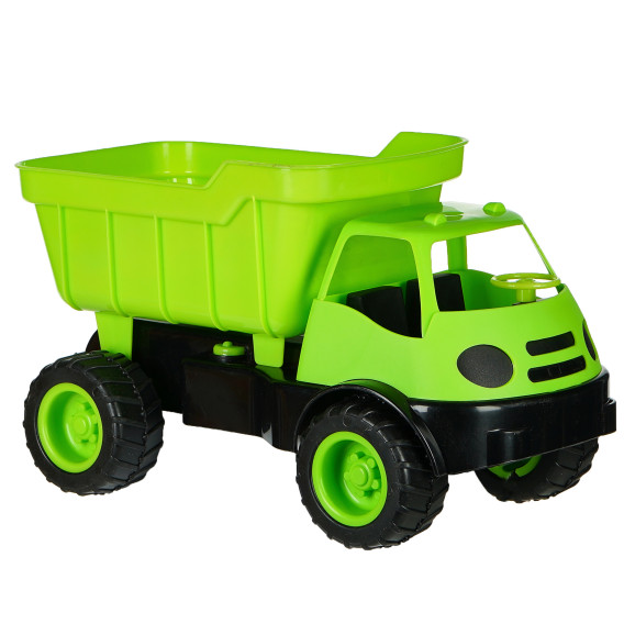 Camion cu remorcă, mașini verzi, pentru construcții Mochtoys 77484 4