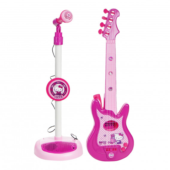 Set de chitară și microfon roz pentru copii Hello Kitty 77926 4