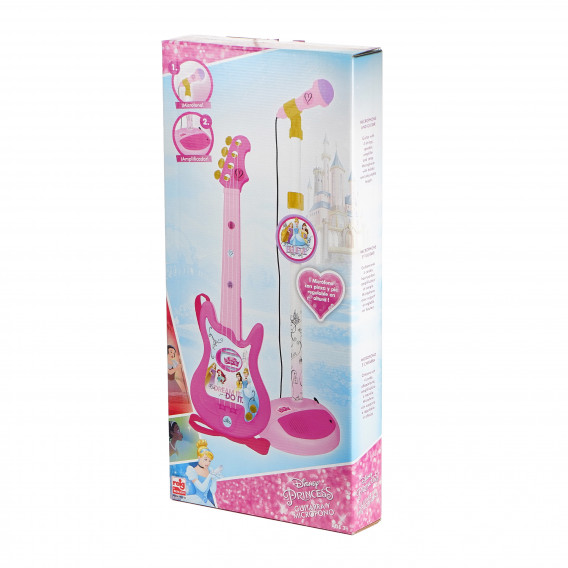 Set de chitară și microfon pentru copii, de culoare roz Claudio Reig 77995 2
