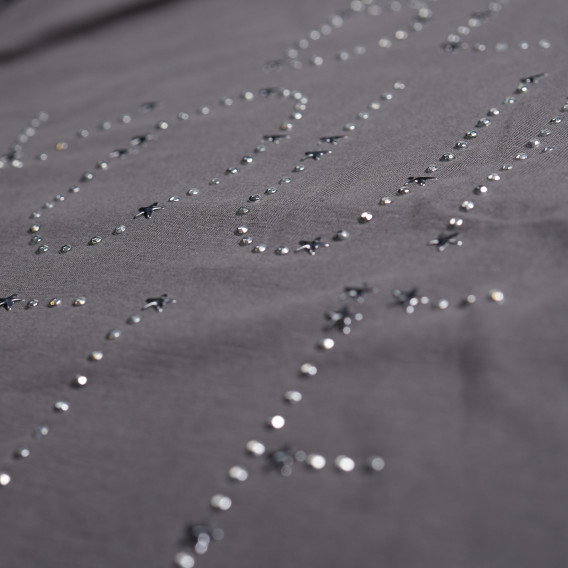Bluză cu mâneci lungi, cu o inscripție din pietre argintii și stele pentru fete OVS 7800 3