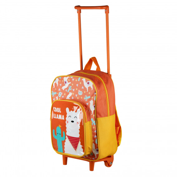 Ghiozdan pentru școală, portocaliu cu un design vesel pentru fete Arditex 78052 2