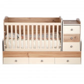 Pătuț pentru copii, Desi Maxi cu trei sertare și grilaj detașabilă Dizain Baby 78138 2