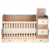 Pătuț pentru copii, Desi Maxi cu trei sertare și grilaj detașabilă Dizain Baby 78139 3
