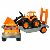 Camion cu remorcă și excavator, Mașini pentru construcții Mochtoys 78242 14