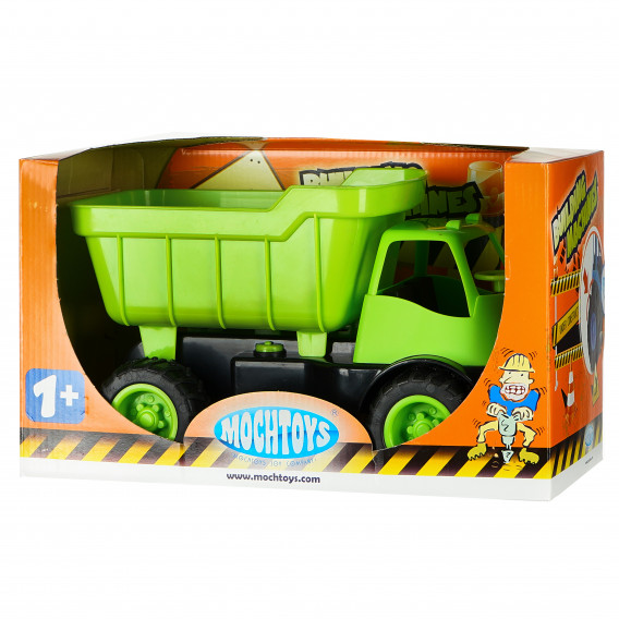 Camion cu remorcă, mașini verzi, pentru construcții Mochtoys 78250 7