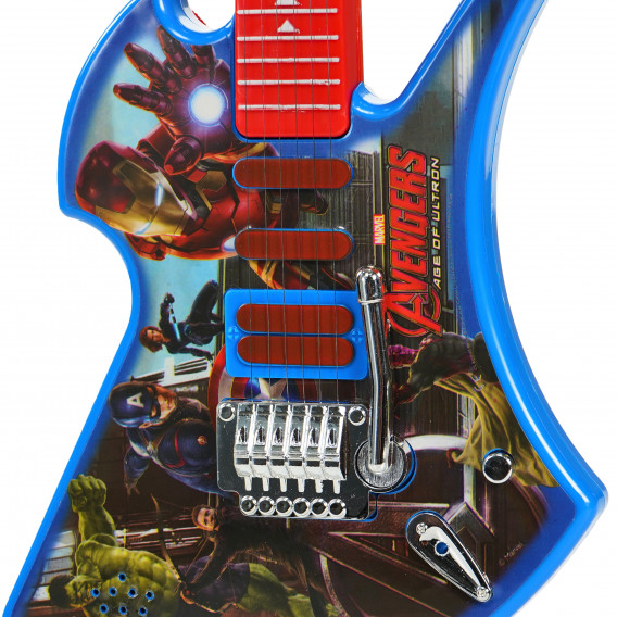 Set de chitară cu 6 corzi pentru copii și microfon cu desen Avengers Avengers 78749 20