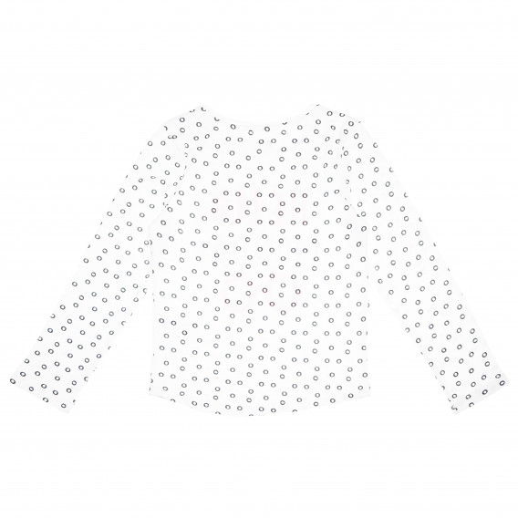Bluză din bumbac cu mânecă lungă albă cu inscripție „Hello Monday” pentru fete Cool club 80319 2