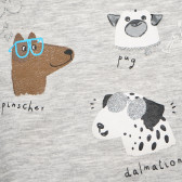 Bluză din bumbac cu mânecă lungă și imprimeu câini pentru fete Cool club 80474 3