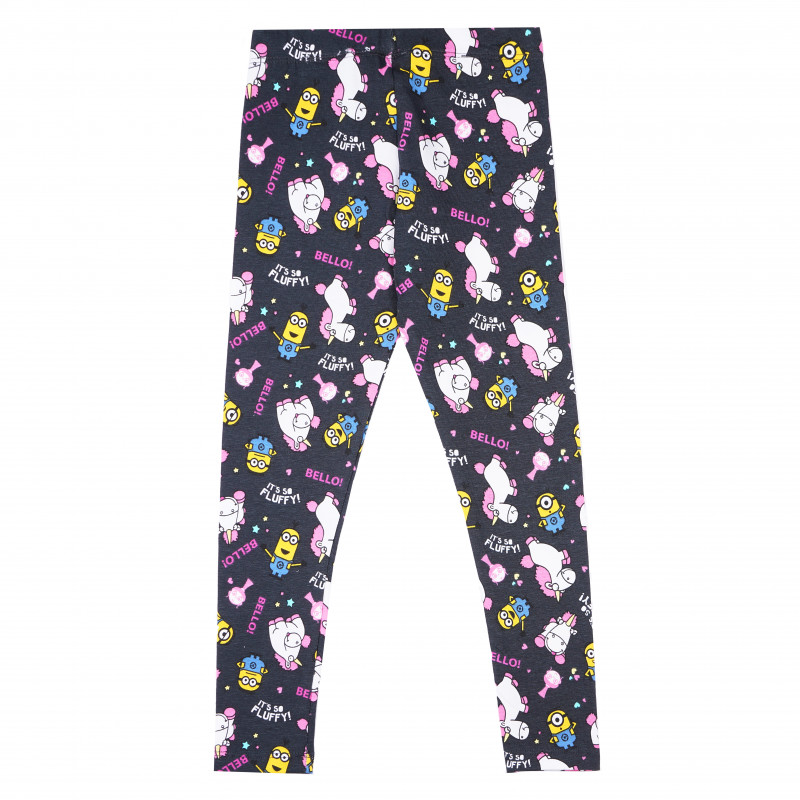 Pantaloni de bumbac cu minioni și unicorni pentru fete  80496