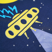 Pijama de bumbac din două piese cu imprimeu extraterestru pentru băieți Cool club 80547 6