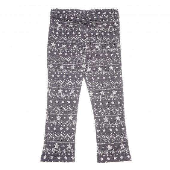 Pantaloni de bumbac cu un imprimeu de inimi și fulgi de zăpadă, pentru fete Cool club 80620 2