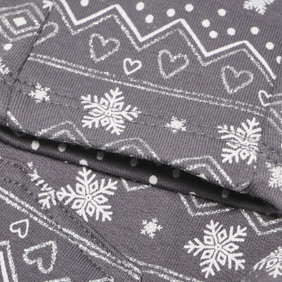 Pantaloni de bumbac cu un imprimeu de inimi și fulgi de zăpadă, pentru fete Cool club 80622 4