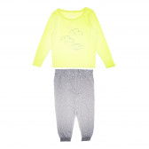 Pijamale de bumbac din două piese, cu imprimeu cu nori și steluțe, pentru fete Cool club 80977 