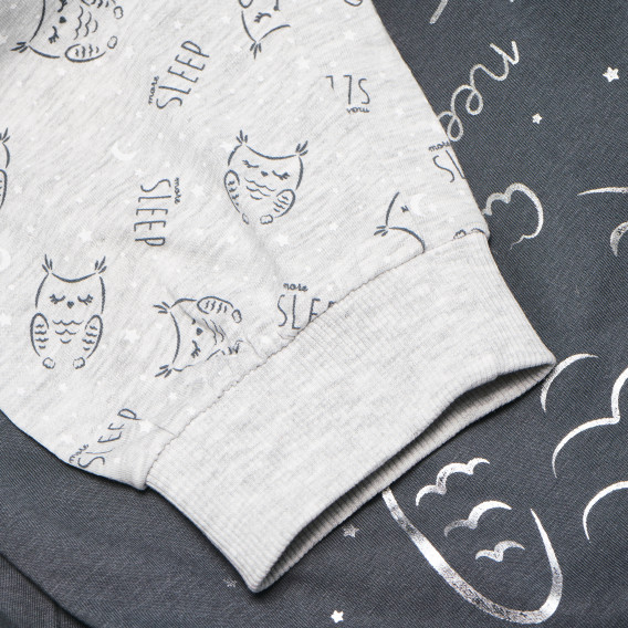 Pijamale din bumbac din două piese, cu imprimeu cu bufniță, pentru fete Cool club 81046 9