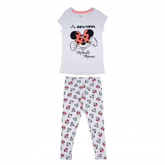 Pijamale din bumbac din două piese cu imprimeu cu Minnie Mouse, pentru fete Minnie Mouse 81105 