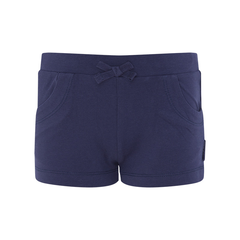 Pantaloni scurți de culoare albastră, cu buzunare și talie elastică, pentru fete  81403