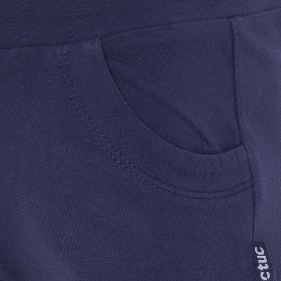 Pantaloni scurți de culoare albastră, cu buzunare și talie elastică, pentru fete Tuc Tuc 81404 3